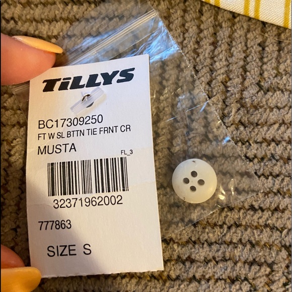 White and Yellow striped Tube Top - Picture 2 of 2